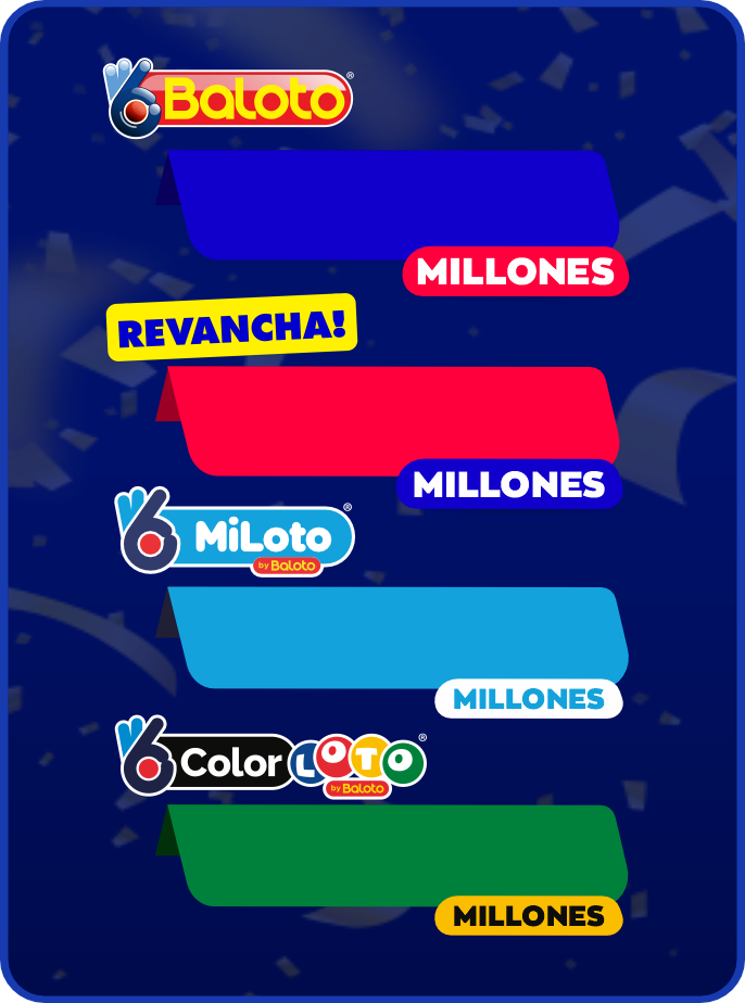 Acumulados Baloto, Revancha, MiLoto y ColorLoto